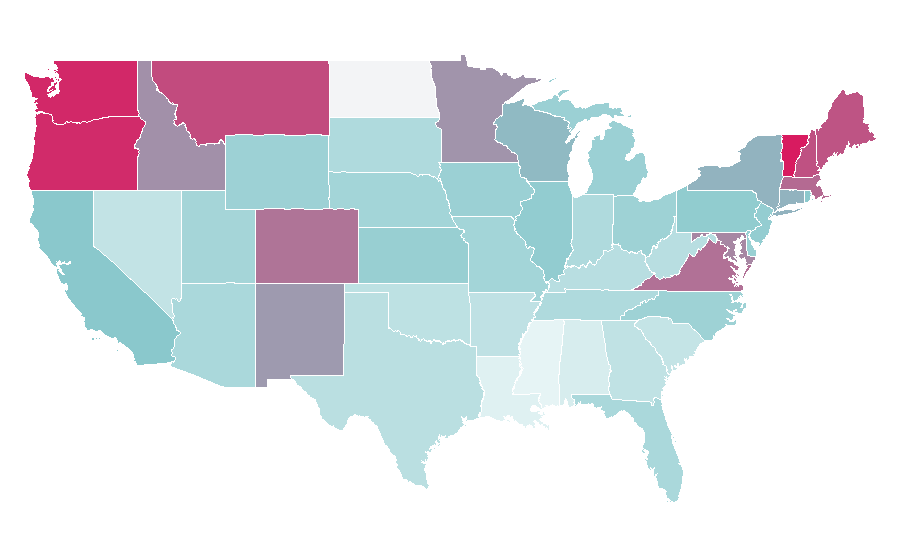 Affinity by region — Reuters, United States