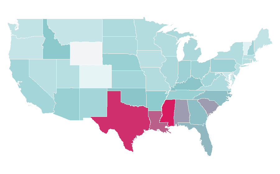 Affinity by region — Revenge (TV series), United States
