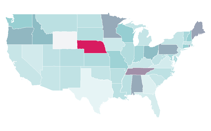 Affinity by region — Reverb.com, United States