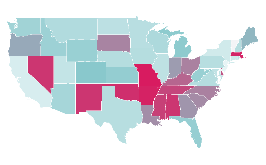 Affinity by region — ReverbNation, United States