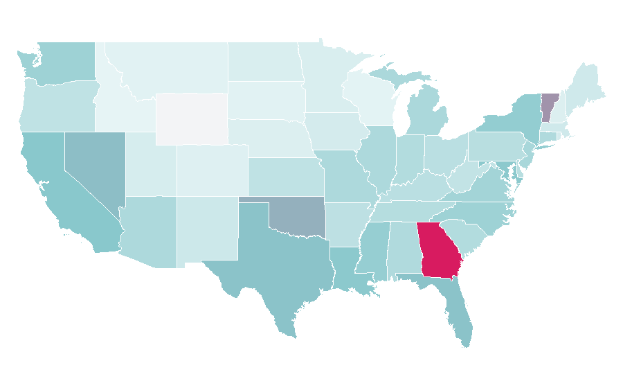 Affinity by region — Revolt (TV network), United States