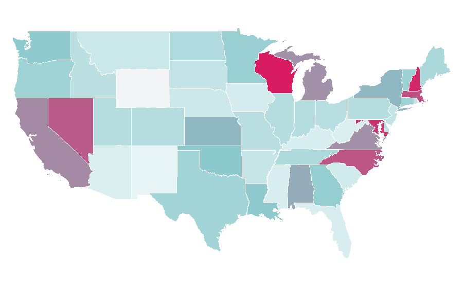 Affinity by region — Rhapsody (music), United States