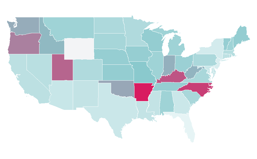 Affinity by region — Rhett and Link, United States
