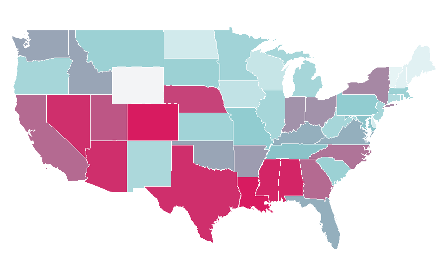 Affinity by region — Rhino (comics), United States