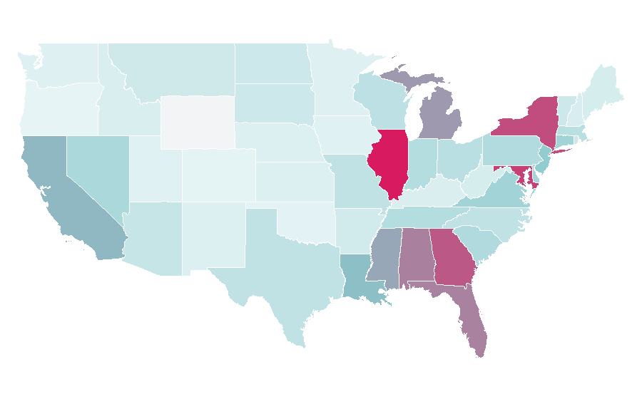Affinity by region — Rhude, United States
