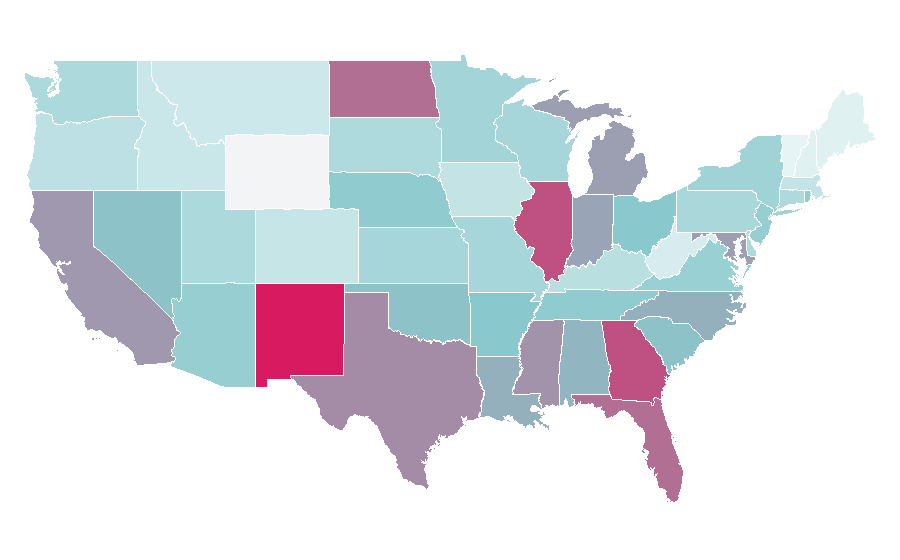 Affinity by region — Ribs (food), United States
