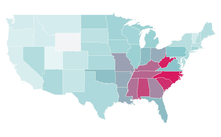 Affinity by region — Ric Flair, United States