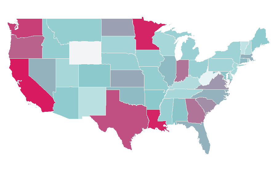 Affinity by region — Rice cooker, United States