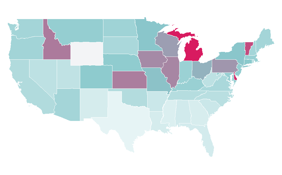 Affinity by region — Rich Eisen, United States
