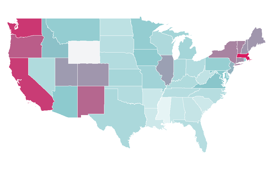 Affinity by region — Richard Feynman, United States