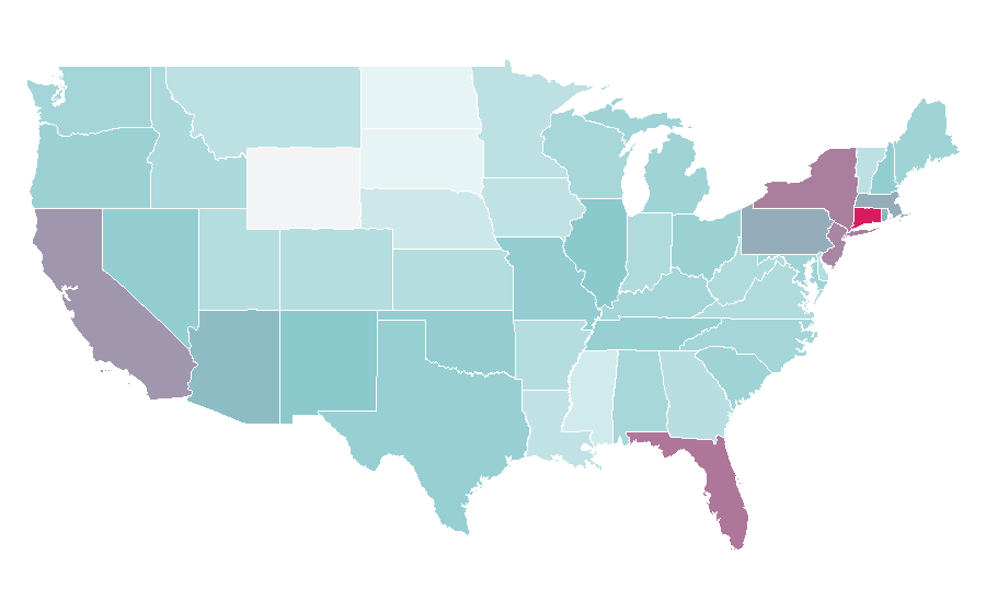 Affinity by region — Richard Gere, United States
