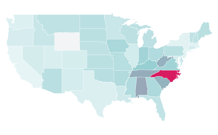 Affinity by region — Richard Petty, United States