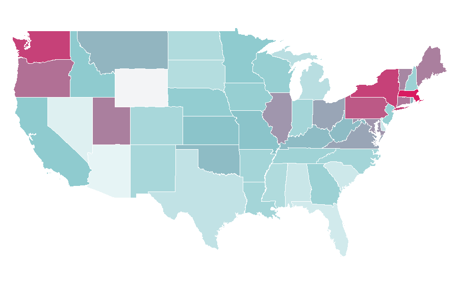 Affinity by region — Richard Wagner, United States