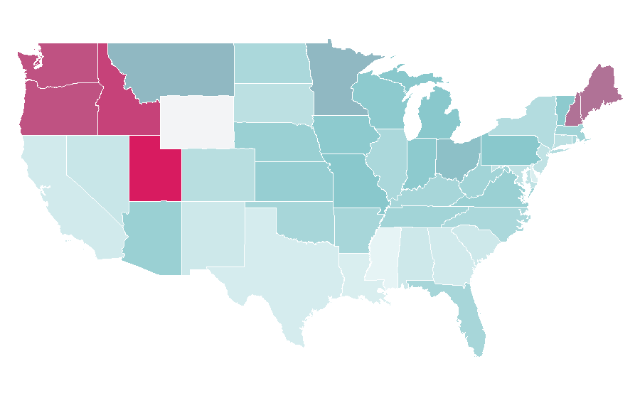 Affinity by region — Rick Astley, United States