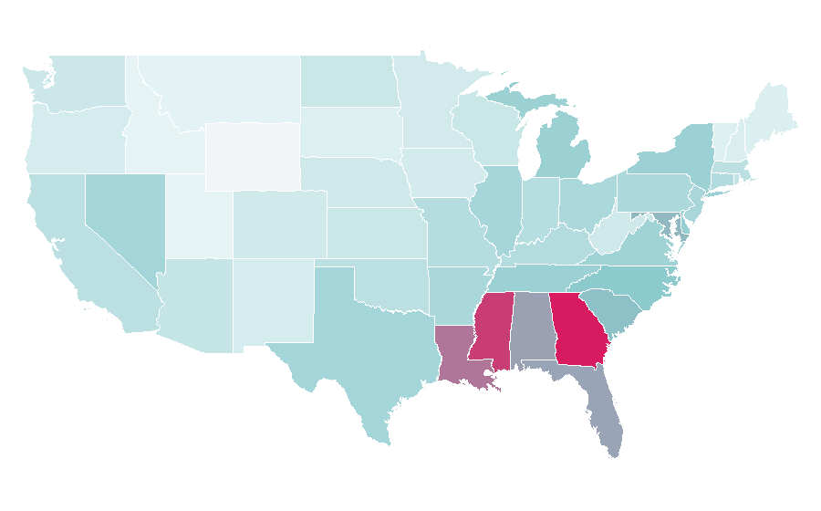 Affinity by region — Rick Ross, United States