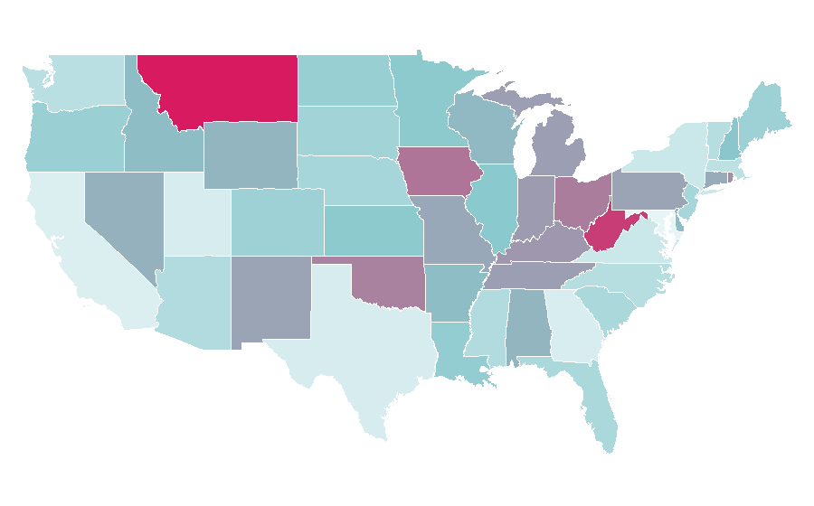 Affinity by region — Rick Springfield, United States