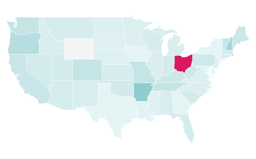 Affinity by region — Rickenbacker, United States