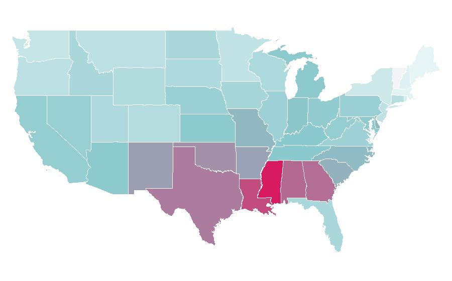 Affinity by region — Ride Along (film), United States