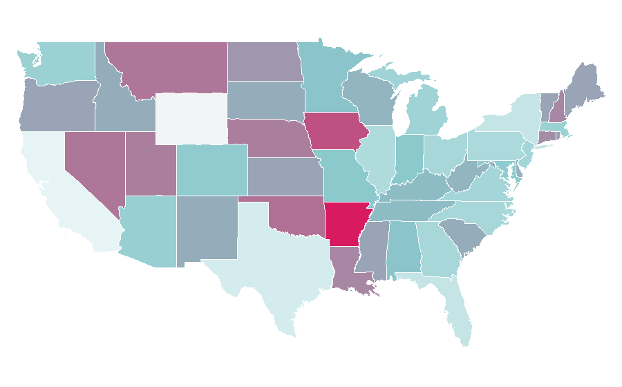 Affinity by region — Ride quality, United States