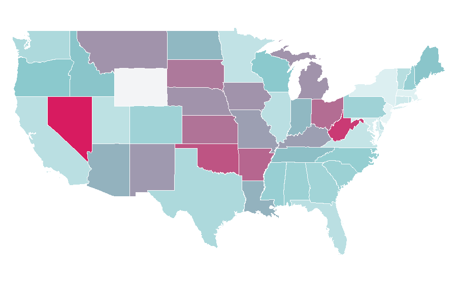 Affinity by region — Ridiculousness, United States