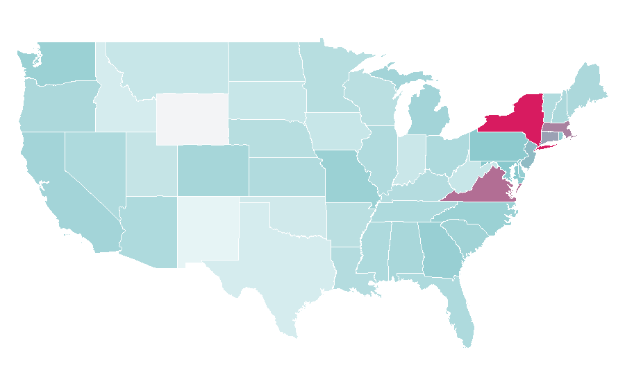 Affinity by region — Riesling, United States