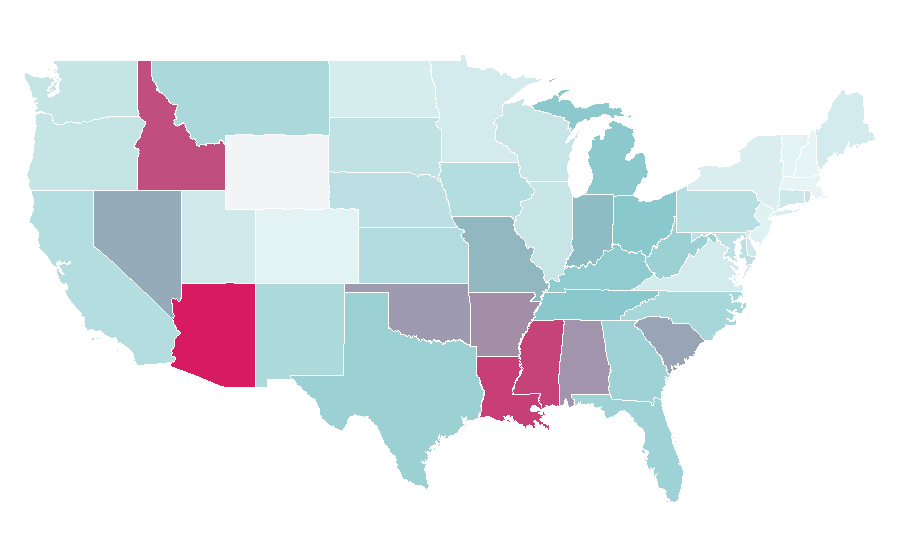 Affinity by region — Right Now (Na Na Na), United States
