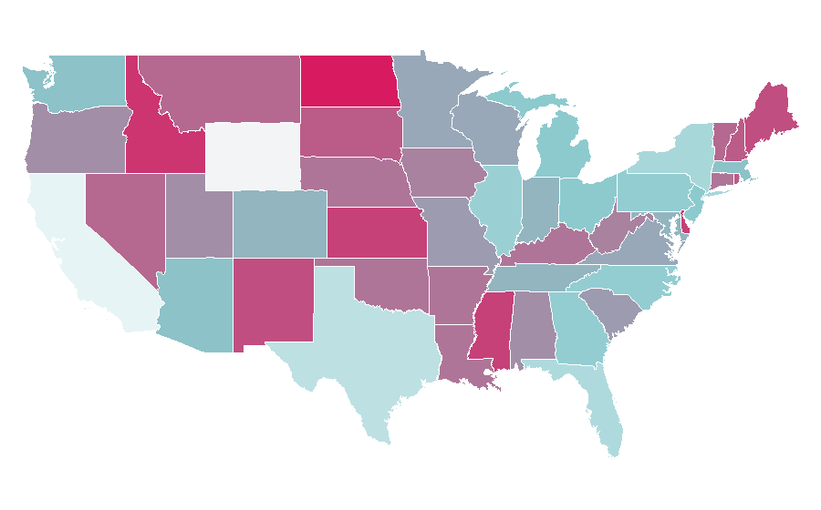 Affinity by region — Right of self-defense, United States