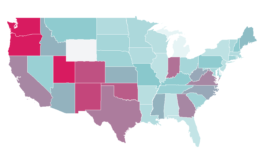 Affinity by region — Rings of Saturn, United States