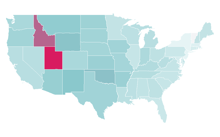Affinity by region — Rise of the Guardians, United States