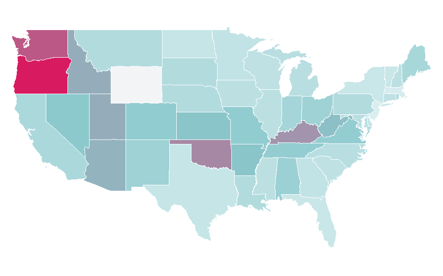 Affinity by region — Rise of the Tomb Raider, United States