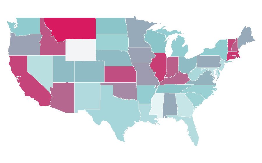 Affinity by region — Risky Business, United States