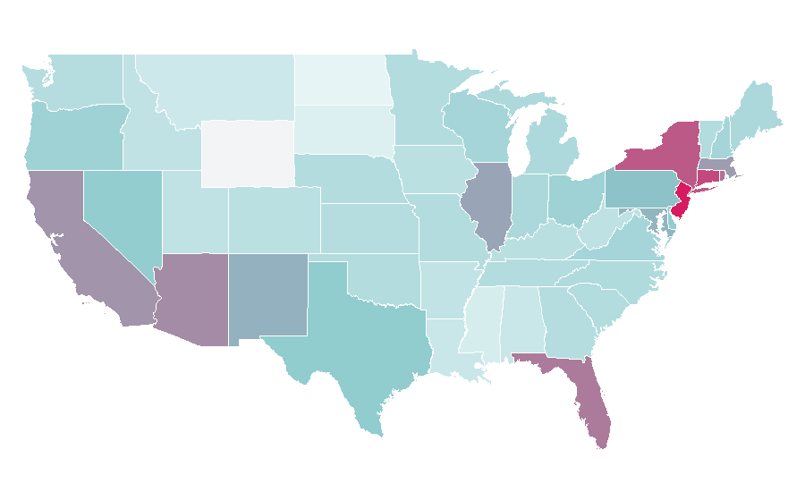 Affinity by region — Rita Moreno, United States