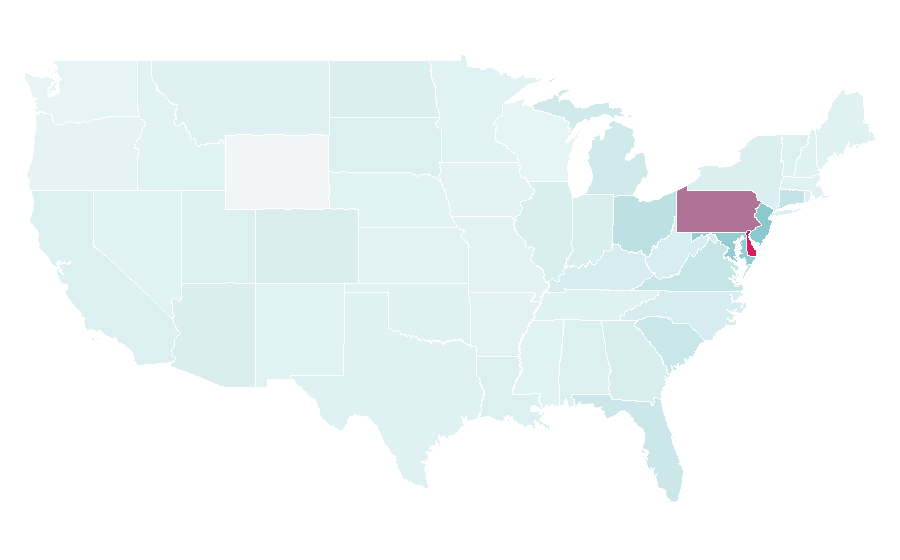 Affinity by region — Rita's Italian Ice, United States