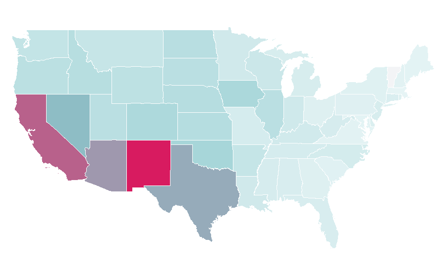 Affinity by region — Ritchie Valens, United States