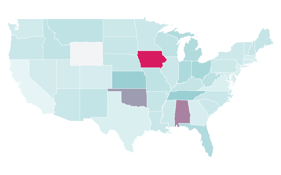 Affinity by region — Rizzoli & Isles, United States