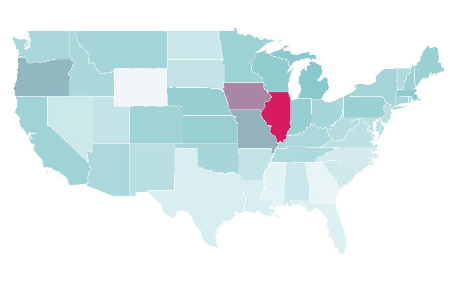 Affinity by region — Road to Perdition, United States