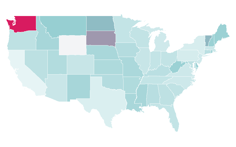 Affinität nach Region — Road transport, USA