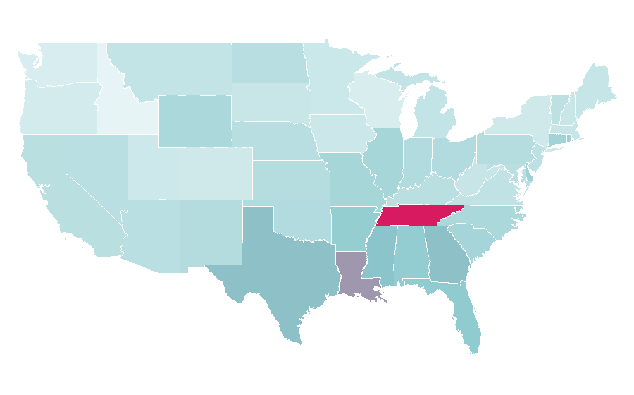 Affinity by region — Roadside assistance, United States