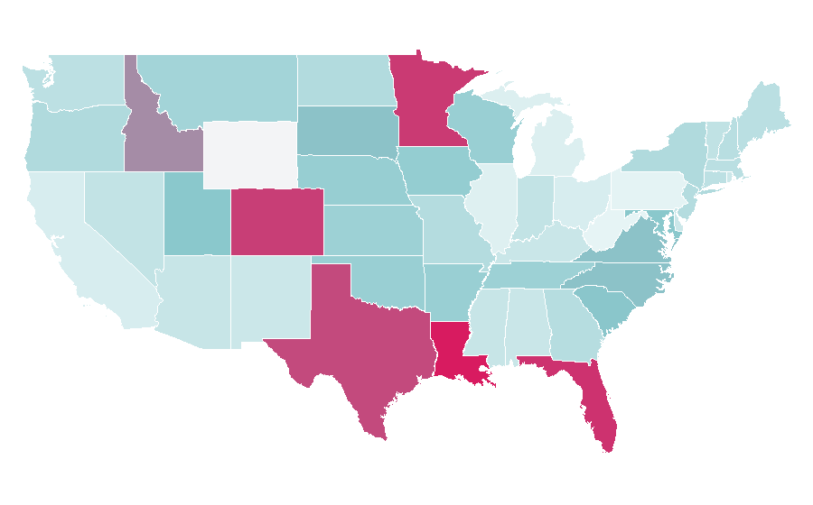 Affinity by region — Roatán, United States