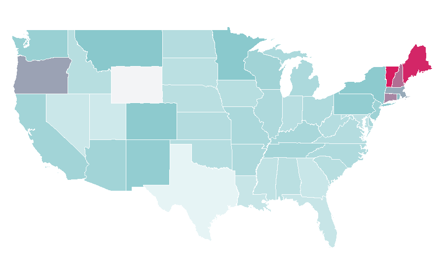 Affinity by region — Robbie Robertson, United States