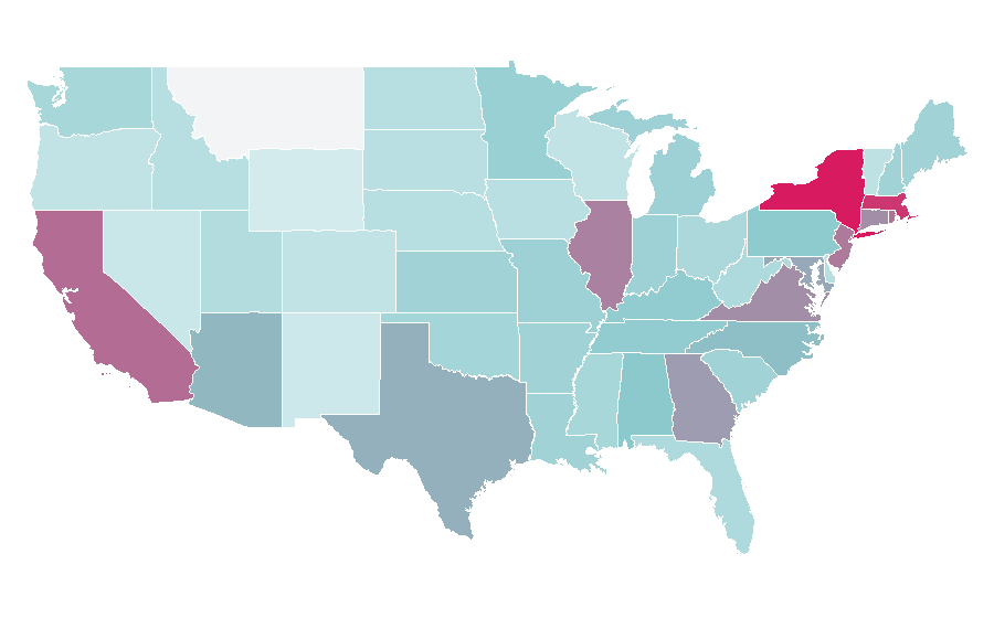 Affinity by region — Robert F. Kennedy, United States