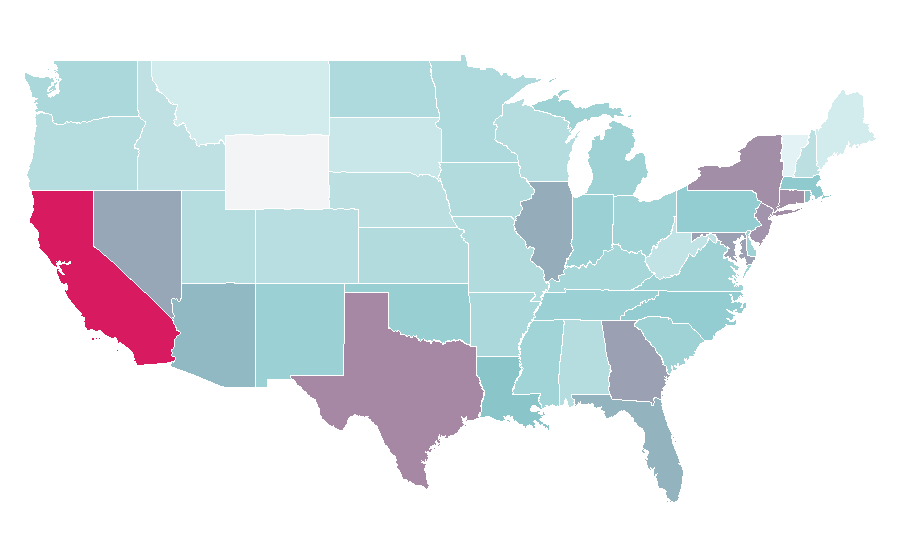 Affinity by region — Robert Kardashian, United States