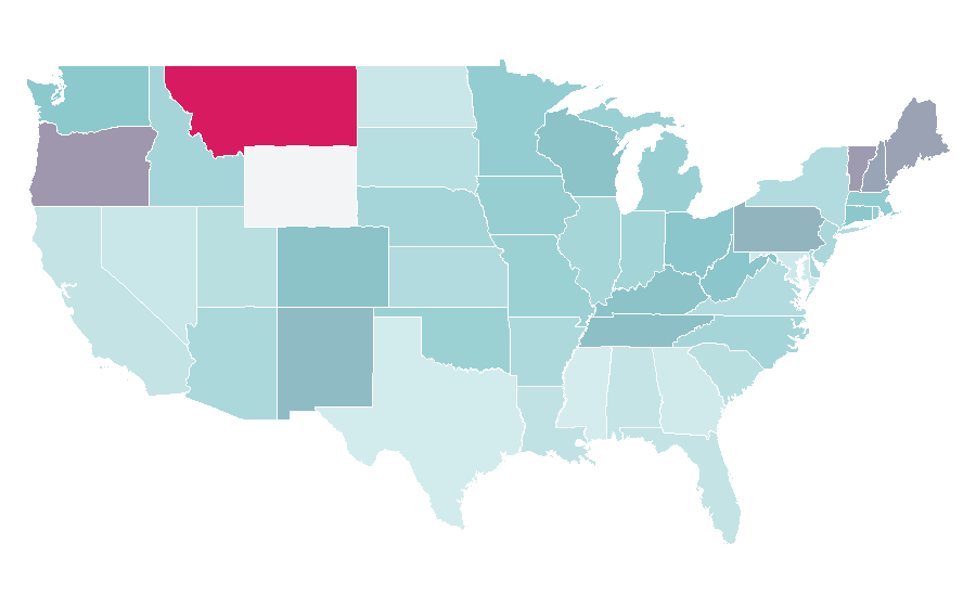 Affinity by region — Robert Plant, United States