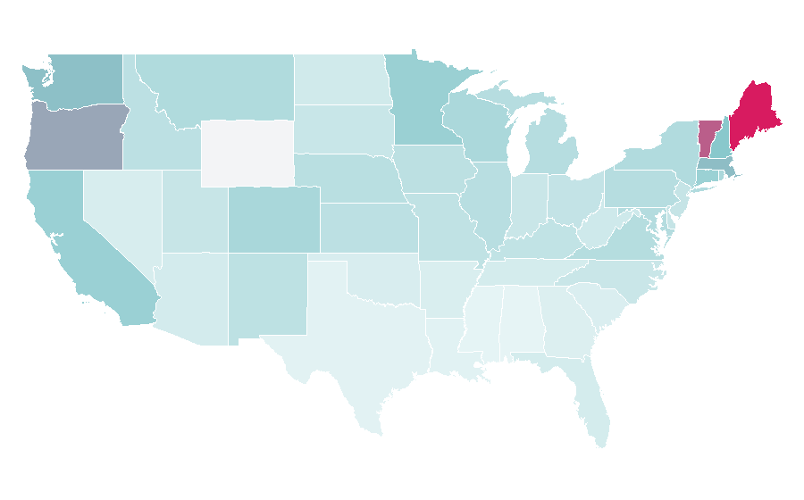 Affinity by region — Robert Reich, United States