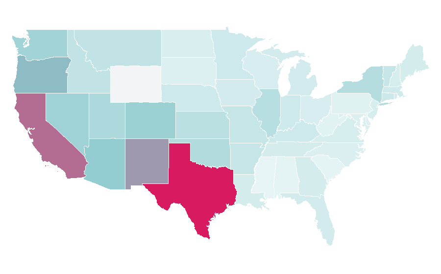 Affinity by region — Robert Rodriguez, United States