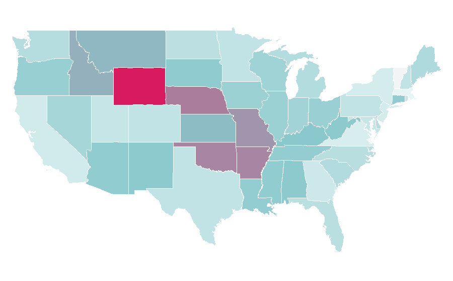 Affinity by region — Robert Taylor, United States