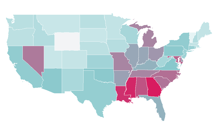 Affinity by region — Robin Thicke, United States