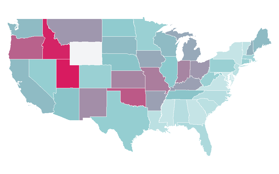 Affinity by region — Robin Williams, United States