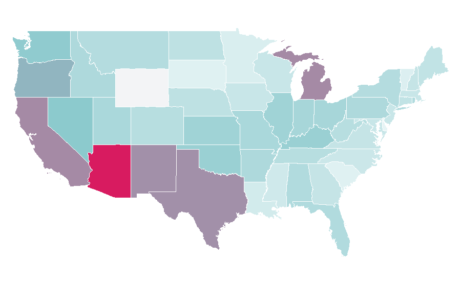 Affinity by region — RoboCop (comics), United States