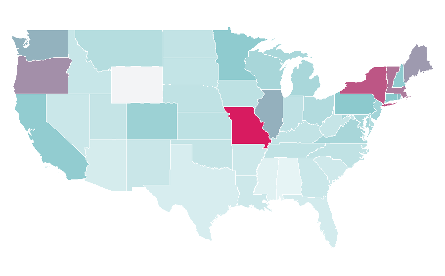 Affinity by region — Robyn, United States